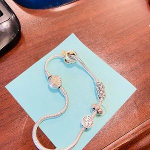 Beautiful Pandora bracelet with charms